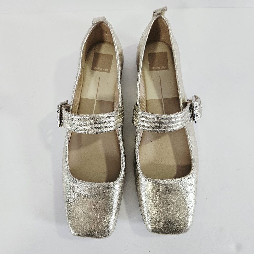 NWOB Anthropologie Dolce Vita Arora Buckled Mary Jane Square Toe Ballet Flats 12 - Picture 9 of 14